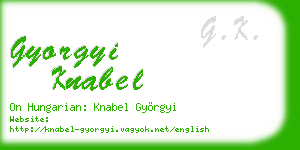 gyorgyi knabel business card